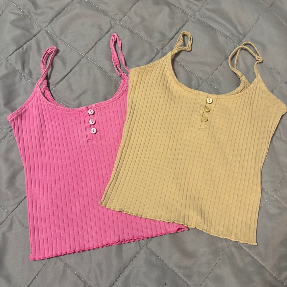Women XS American Eagle Acid Washed Tank Top Bundle of 2
